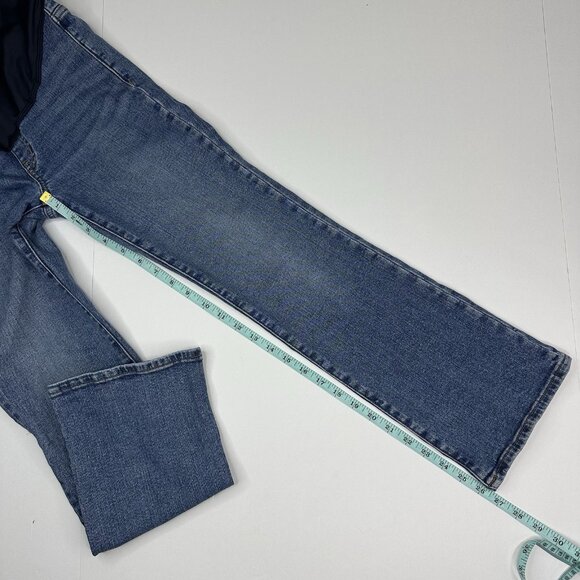 Madewell Women’s Blue Maternity‎ Kick Out Over-The-Belly Jeans W25-30/L26.5 - Picture 11 of 13